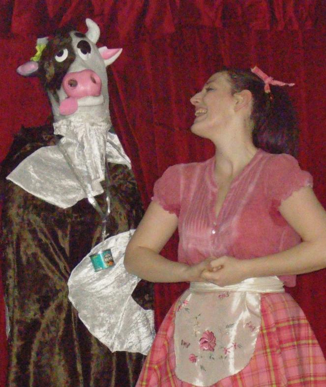 Emma Prior as Jackie with Buttercup the Cow