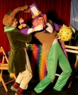 Beag Horn as the March Hare and Preston Clare as the Mad Hatter