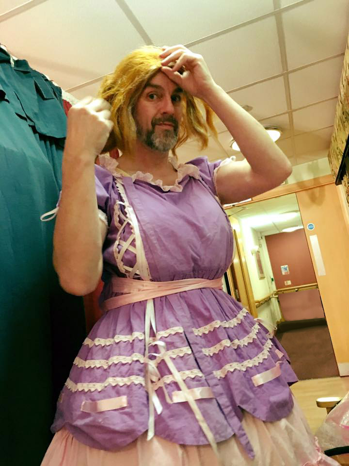 Preston as Nicky-Dicky Whittington - Backstage