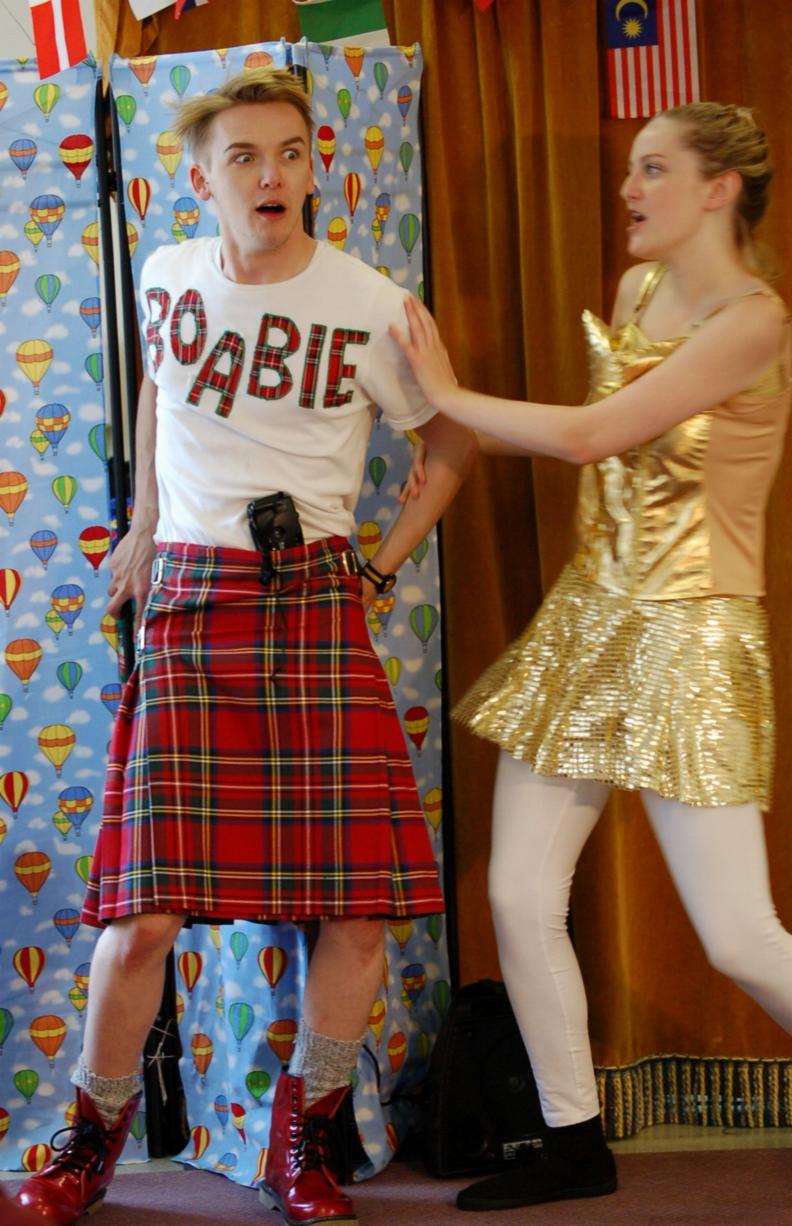 "America" with Francesca Smith as 'Mad Honer' and Ross McNally as Boaby