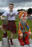 Ross McNally as 'Oor Boaby' meeting the 'David Bowie Oor Wullie' in Dundee