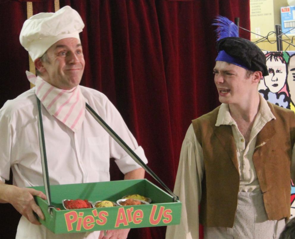 Preston Clare as the Pie Man and Jamie McCafferty as Simple Simon