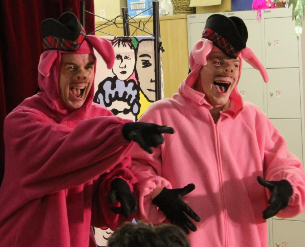 Preston Clare and Jamie McCafferty as two Little Pigs