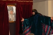 Laurin Campbell as Mirror and Tristan Barraclough as the Wicked Queen