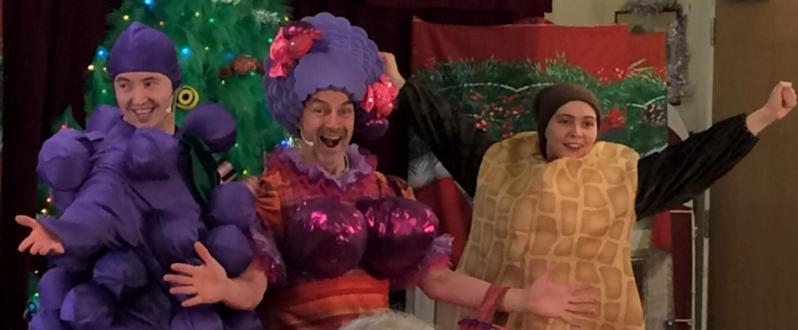 15. Mark McMinn as Fruit, Preston Clare as Sugar Plum and Sarah J Warren as Nut