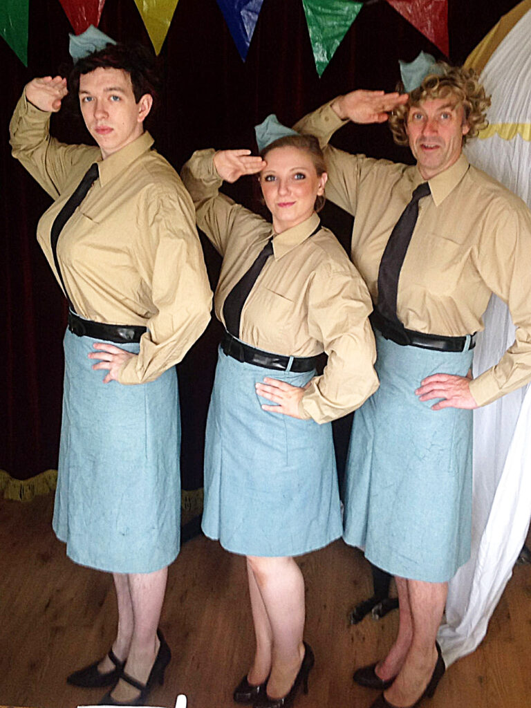 Jennifer Neil (centre) with Scott McKay and Preston Clare as The Andrew Sisters in 'The End of Pier Variety Show' - 2012